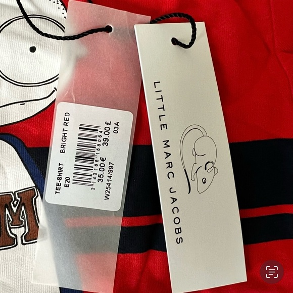 MARC JACOBS Kids Peace Red Tee, Size 3 - NEW - Picture 3 of 6